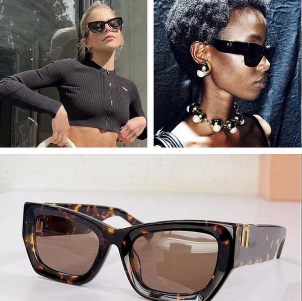 NEUE Glimpse-Brillensonnenbrille, vertikales Metalllogo, integrierte Brille M98, rechteckige Acetat-Designerbrille für Damen und Herren, Shades-Brillen für den Abschlussball