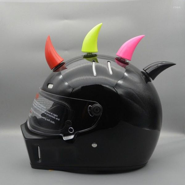 Motorradhelme 1 stücke Helm Dekoration Hörner Form Motocross Schmuck Liefert Fahrrad Auto Aufkleber Ski Schwarz Rot Rosa Grün