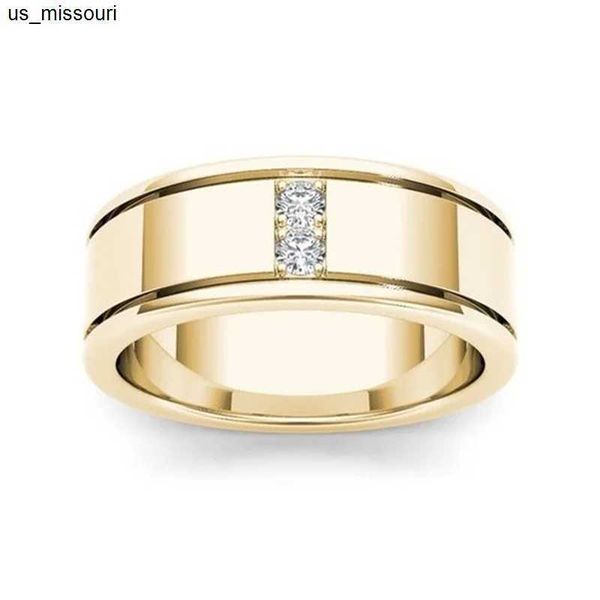 Bandringe 14 Karat Gelbgold FL-Diamantring für Männer und Frauen Klassische Anillos De Bizuteria 14 Karat Gold Hochzeit Edlen Schmuck Ring für Männer Edelstein J230522