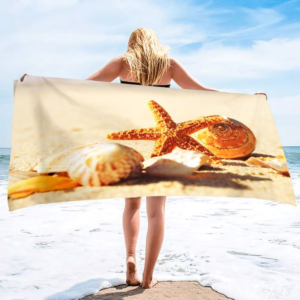 Пляжные ракушка звезда пляжные полотенца морские океан волны летние полотенцы ванной