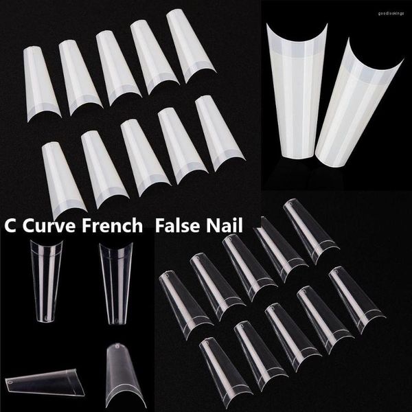 Unghie finte Fashion Gel acrilico artificiale Nail Manicure Decor C Curve Art Tips Half Cover