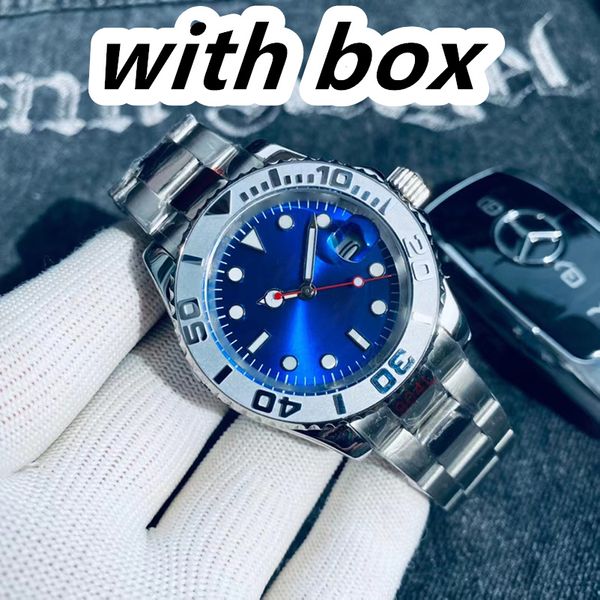 Assista Mens Cerâmica Mecânica Automática Relógios de Aço Anterior Clasp Swim Swortwatches Sapphire Super Luminous 5A