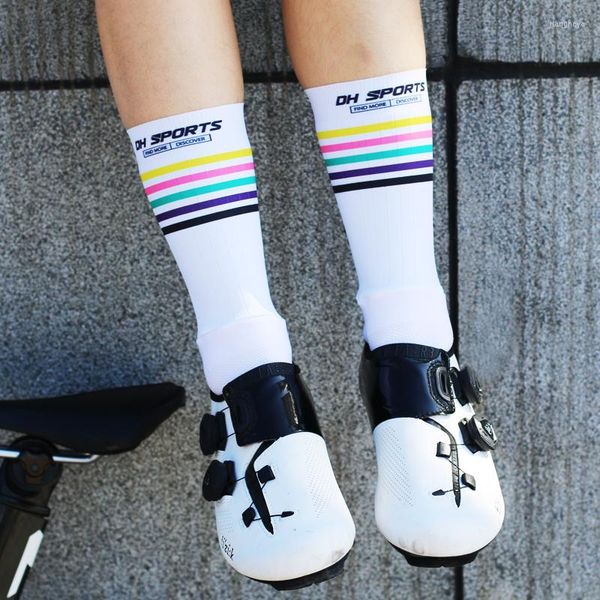 Sportsocken Anti-Rutsch-Profi-Fahrradkompressions-Sportsocke Herren Damen Fahrradteam Aero Racing Radfahren