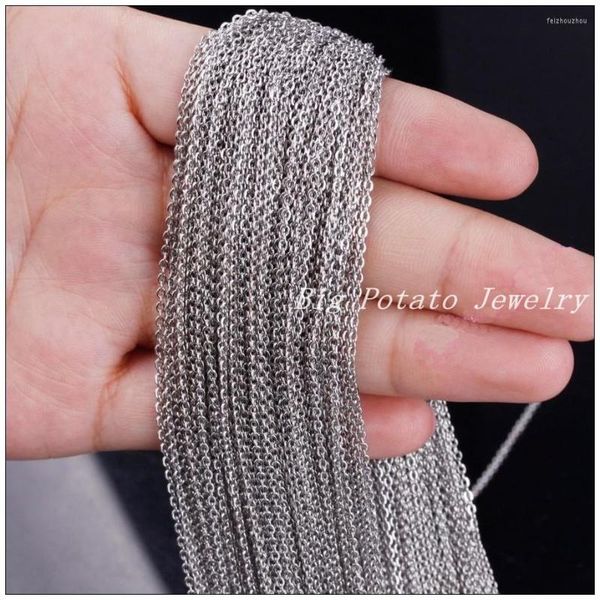 Ketten Großhandelspreis 316L Edelstahl 2mm/3mm Silber Farbe Kreuz Kette DIY Schmuck Finden Für Anhänger In loser Schüttung 5/10/20 Meter