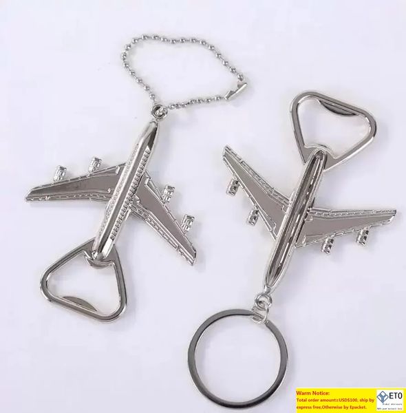 Aviar aeronaves Keychain Abridores de cerveja Plane formam cerveja Keyring Birthday Wedding Party Presente Chaves F0622