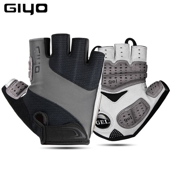 Guanti da ciclismo Giyo Tessuto Lycra traspirante Unisex Bici da strada Equitazione MTB DH Racing Guanti da esterno Guanti da bicicletta Mezze dita 230520