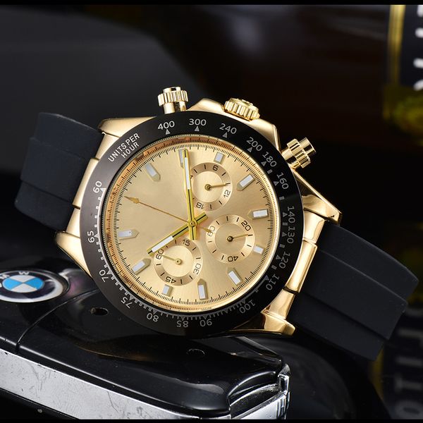 Cronógrafo Mens Luxo Relógio 42mm Gold Quartz Timer Designer Relógio Montre de Luxe Relógios para homens Caijiamin Dhgate de alta qualidade 007 dia Daytonas