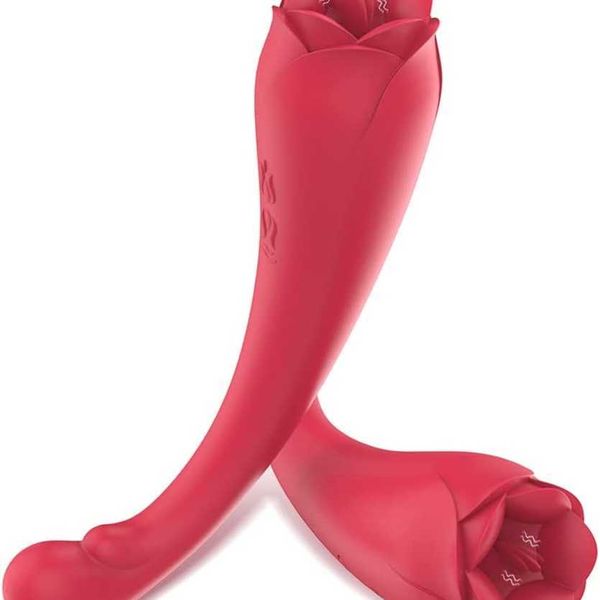 Factory Outlet Frauen Klitoris mit kraftvollem Zungenlecken, Vibrationsmodi, Rosen-Sexspielzeug, Vibrator für weibliche Paare