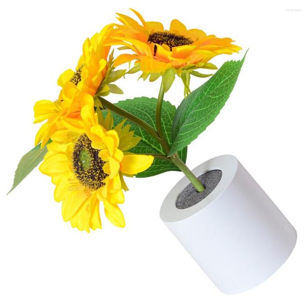 Dekorative Blumen Schlafzimmer Nachttischlampe Schreibtisch Weiße Arbeitsdekoration Sonnenblumenlichter USB-Tischplatte Nacht-LED-Lampen Künstliche Verzierung