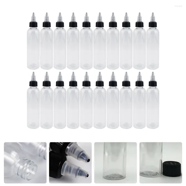 Set di stoviglie Bocca Bottiglia di plastica Squeeze Squirt Bottiglie Applicatore di colore per capelli Condimento
