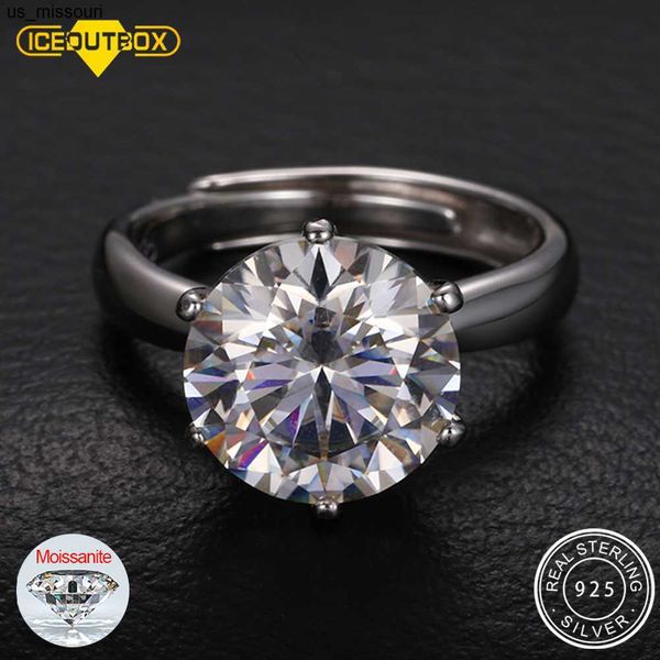 Bandringe 055ct 925 Sterling Silber Ring Klassischer Stil Diamantschmuck Moissanit Ring Hochzeit Party Jahrestag Ring mit einstellbarer Größe J230522