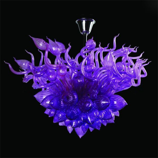 Lampade rustiche viola Plafoniere in vetro di Murano LED Murano blu verde Lampadario in vetro soffiato a mano Lampadario per abbigliamento