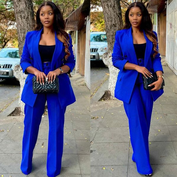 Celebrity Women Blazer Abiti Royal Blue Girls Custom Made Evening Party Formal Birthday Work Wear 2 pezzi