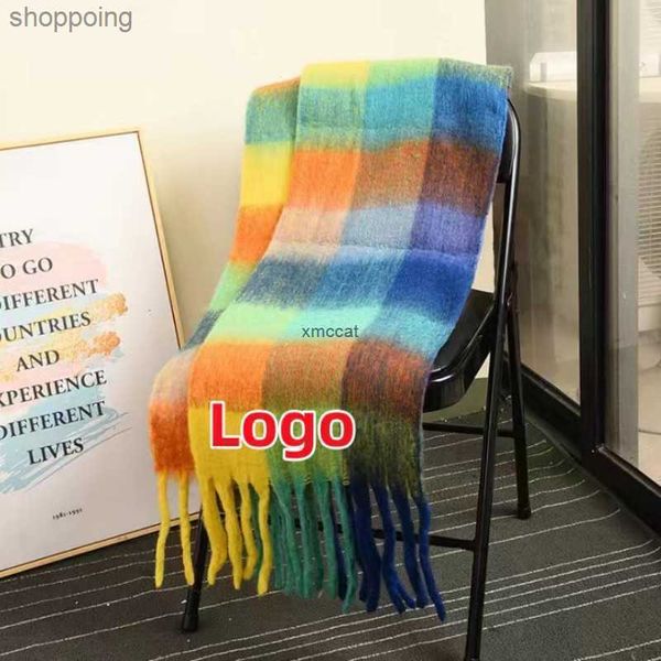 Lenços 2023 novo cachecol outono e inverno multicolor grossa xadrez AC masculino do mesmo comprimento Shawl55db