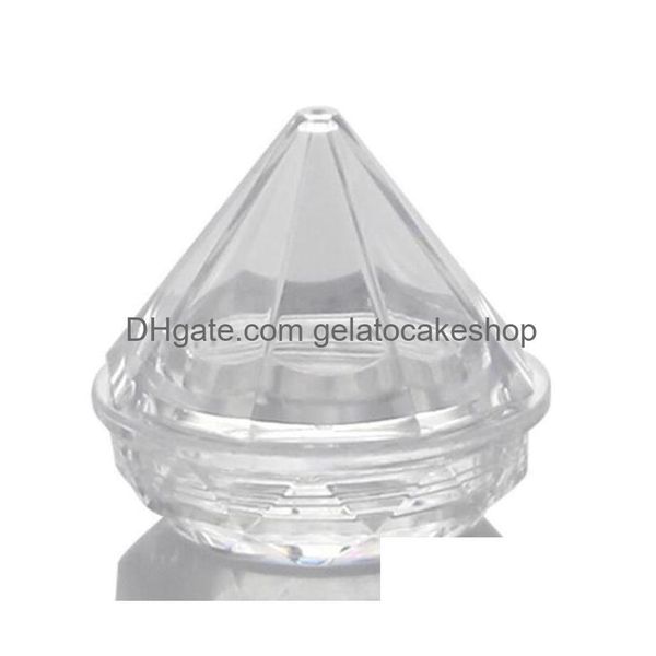 Scatole di imballaggio 5G Scatola di crema a forma di diamante Bottiglia acrilica Diamanti Creme Pentole per glitter per unghie Barattoli per trucco Imballaggio cosmetico Drop Delive Dhqgn