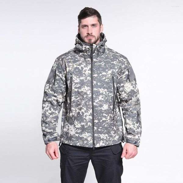 Jaquetas de caça Jaqueta tática masculina Camuflagem ao ar livre Ciclismo e escalada de montanhas Coats de casacos de guerra