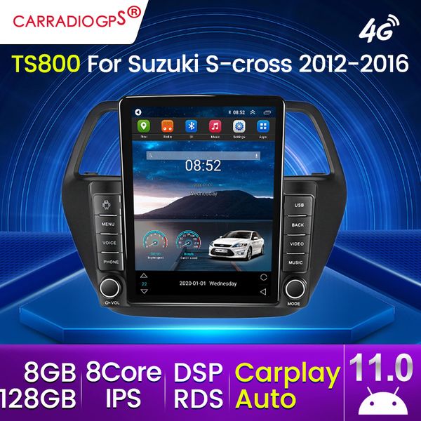 8G 128G IPS RDS DSP Android 11 8-ядерный автомобильный DVD-радиопроигрыватель для Suzuki S Cross SX4 2012-2016 Navigator GPS Wifi CarPlay Stereo Auto