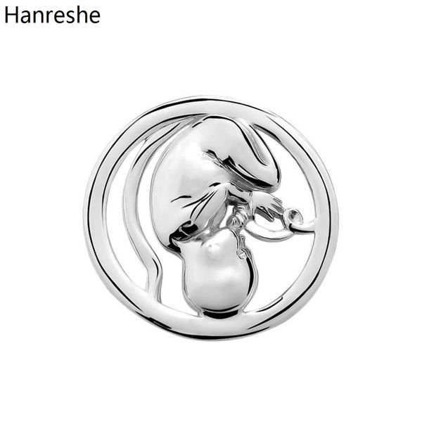 Hanreshe Reshe Obstetrícia Baby Broche Pins Medical Silver Plated Doctor ENFERMEIRA DE LAPEL DE LAPEL Decoração de presentes de jóias