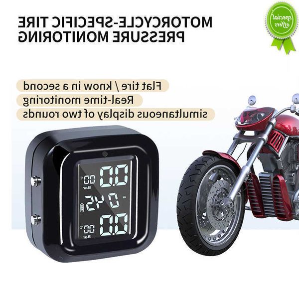 Auto Neue Motorrad Reifendruck Monitor Motorrad Drahtlose Hochpräzise Reifendruck Überwachung System mit 2 Reifen Externe Sensor