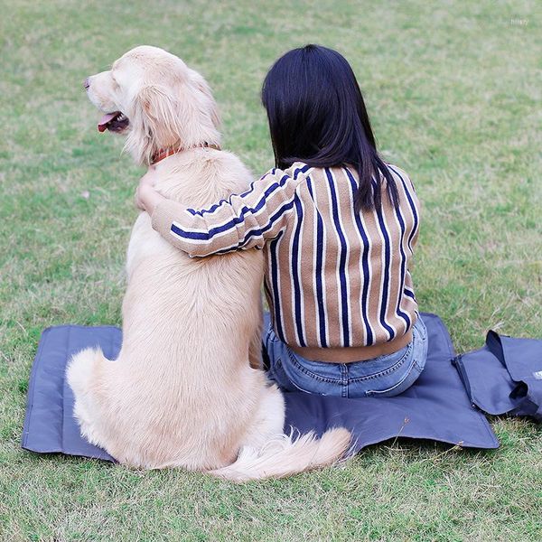 Kennels Tappetino per animali domestici impermeabile per esterni Cuscino per lettino per cani pieghevole Coperta portatile per cani Gatti Forniture per tappetini da campeggio multifunzionali