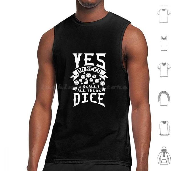 Herren Tanktops RPG und Table Top Weste ärmellos D Gamer Girl Tabletop Gaming D20 Games Fantasy Role