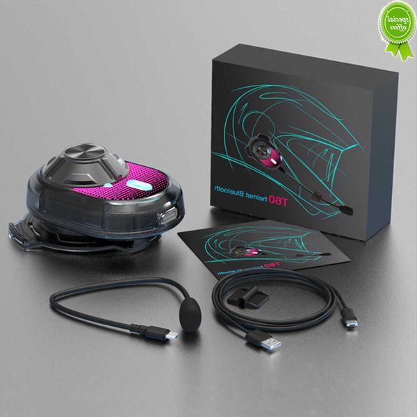 Araba Yeni T60 Motosiklet Kask Kulaklıklı Kemik İletimi Bluetooth Kablosuz Stereo Eller Ücretsiz Çağrı Moto için Su Geçirmez Kask Kulaklık