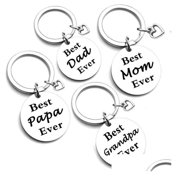 Keychains Bedanyards 30mm Keychain de aço inoxidável Mom do pai Família Ação