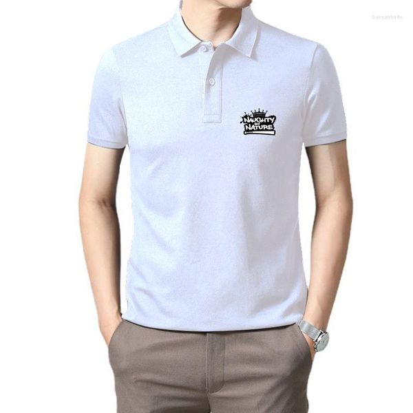 Polo da uomo Naughty By Nature Tshirt American Hip Hop Novità Crown Design Comode magliette basic in cotone di alta qualità