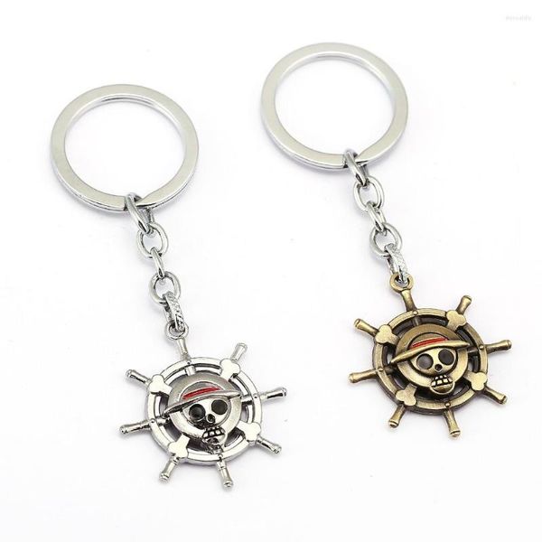 Chaves de chave de uma peça Luffy Zoro Sanji Nami Key Ring Portador