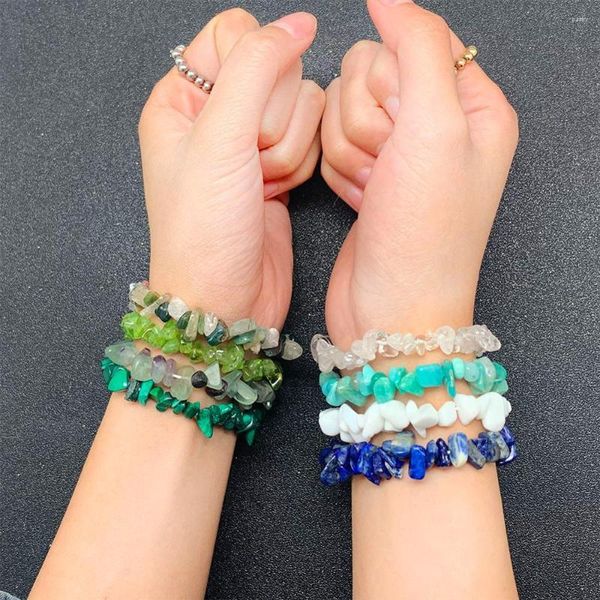 Очарование браслетов натуральные камни браслеты для женщин нерегулярные модные украшения ручной работы Tigereye Moonstone Bracelet