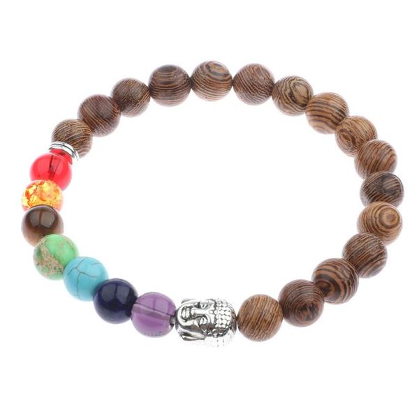 Strand Uomo Perline di legno naturale Bracciali incrociati Onice Meditazione Preghiera Braccialetto di perline Donna Gioielli Yoga in legno Homme MR1172 Fili di perline