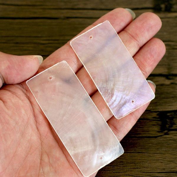 Кристалл 100% чистое натуральное зеркало пресноводная ракушка прямоугольной формы бусины подвески DIY аксессуары для люстр сумка фурнитура для ювелирных изделий