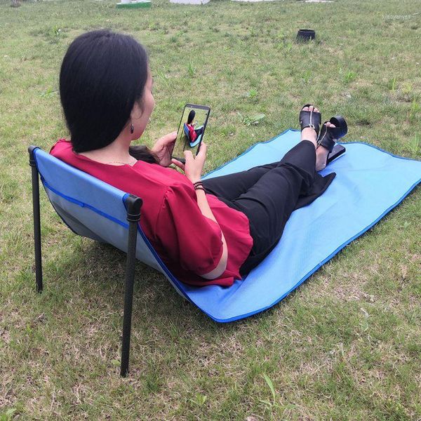 Kamp Mobilya Seyahat Ultralight Katlanır Sandalye Açık Kamp Taşınabilir Plaj Yürüyüş Piknik Koltuğu Çok Fonksiyonlu Mat Yoga