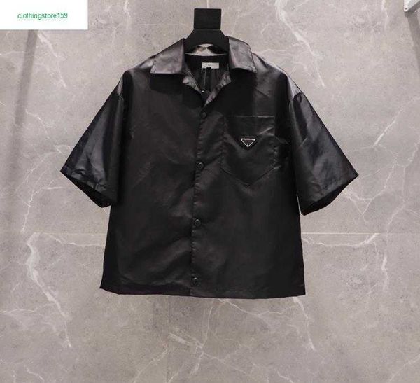 2021 Brand de camisa feminina e masculina Blouses Short Triângulo invertido clássico solto Importado de alta qualidade Tools Tops de verão