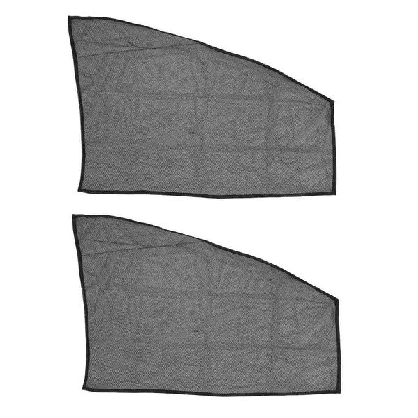 Araba güneşlik 2 adet dayanıklı pencere panjurları pratik katlanır güneş gölgeleri (siyah)