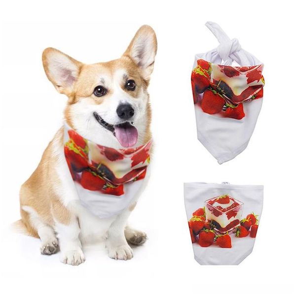 Hundebekleidung Sublimation Blank Pet Speichel Handtuch Wärmeübertragung S/M/L/XL Hunde Dreieck Schal DIY Party Dekoration Geschenke Drop Lieferung H Dhfvq