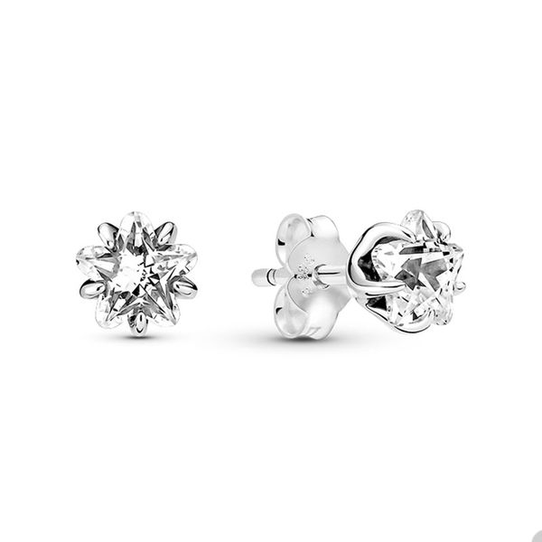 Brincos de craques de estrela cintilante Celestial para jóias de designer de festas de festa de prata de prata autênticas de Pandora para mulheres irmãs Brincho fofo com caixa original