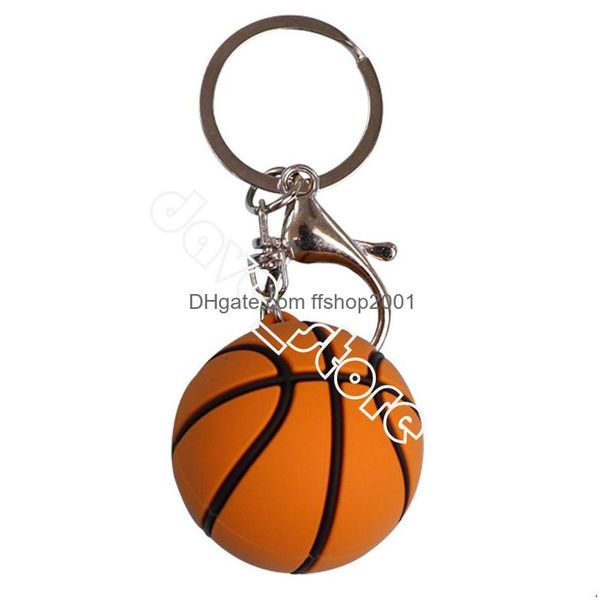 Schlüsselanhänger Lanyards PVC Ball Schlüsselbund Baseball Tennis Basketball Sport Anhänger Lage Dekoration Schlüsselanhänger Geschenk Schlüsselanhänger Drop Deliver Dhkgm