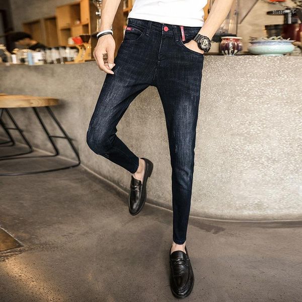 Pantaloni da uomo 2023 Fashion Street Adolescenti Jeans Ragazzi Slim Coreano Estate Sottile Cowboy Studente Casual Denim Matita Uomo