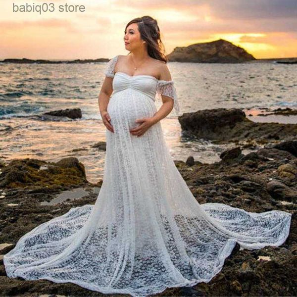 Annelik Elbiseleri Yaz Doğum Uzun Kuyruklu Dantel Elbise Fotoğraf Planları Fantezi Çekim Fotoğraf Hamilelik Hamilelik Kadın Maxi Elbise Artı Boyut XXL T230523