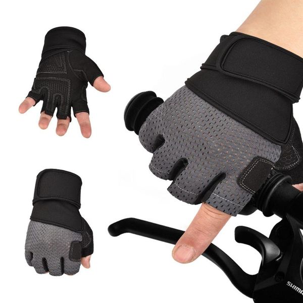 Велосипедные перчатки дышащие тренировочные упражнения с запястьем вентилируемой вентилируемой вентилируемой тяжестью.