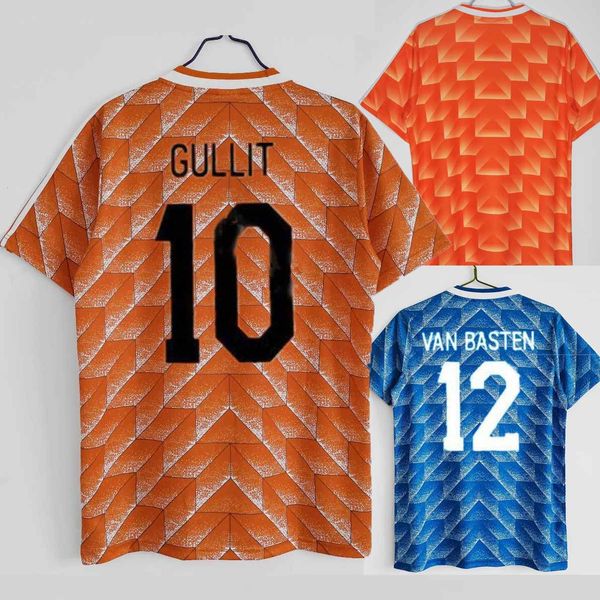 Retro 1988 Camisa vintage Gullit van Basten Home Away Soccer Jerseys Van Basten Gullit Koeman Holland Classic Kit Treinando camisas de futebol
