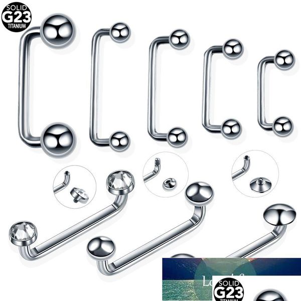 Altro 10 Pz / lotto G23 Titanio Surfacel Bilanciere Mirco Dermal Piercing E It In Skin Crystal Piercing Y Fabbrica di gioielli per il corpo Pr Dhgarden Dh92M