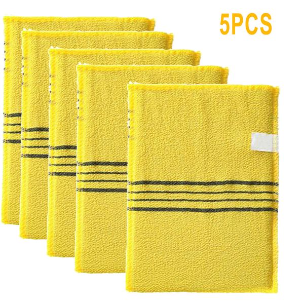 5pcs Peeling Banyo Banyosu Bez Vücudu Scrub Duş Yumuşak Havlular Kaba Kum Sauna Banyo Banyo Banyo Kore İtalya Asya