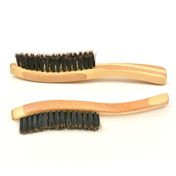 Spazzole da bagno Spugne Lavapavimenti Spazzole per barba da uomo portatili Spazzola per il viso con manico lungo in bambù naturale Setole di maiale Pulizia della casa Dhnkh