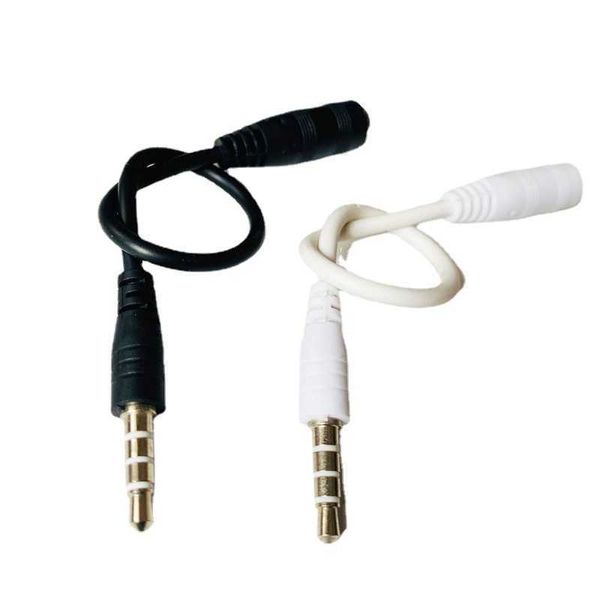 Microfono piccolo per telefoni cellulari, auricolari e microfono adattano lo standard compatibile con il cavo adattatore audio del computer