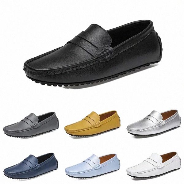 scarpe casual da uomo slip on sneakers Nero Bianco Argento Navy Azzurro Giallo Grigio Scarpe da ginnastica da uomo con suola morbida Jogging Walking one z8RK #