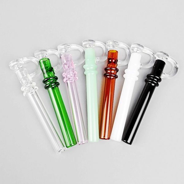 Glass Hand Water Lagenaria Siceraria Oil Burner Pipe CONCENTRATE TASTER Wax Smoking Dabber for Rigs Bong