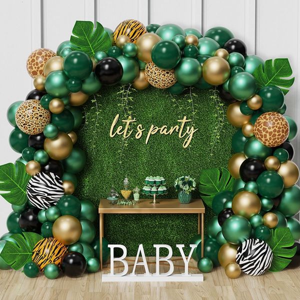 Altri articoli per feste di eventi Kit arco ghirlanda di palloncini Jungle Safari Decorazione per feste di compleanno Palloncino per bambini Ragazzi Baby Shower Gender Reveal Battesimo Decor 230523