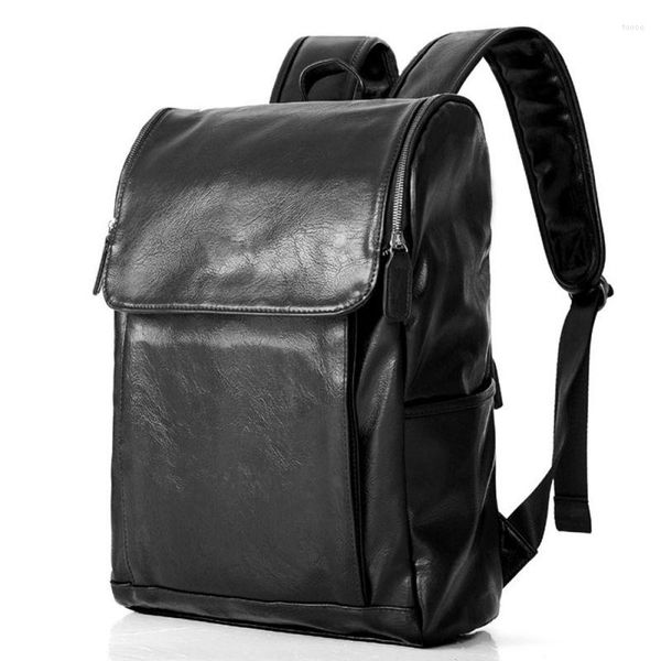 Rucksack Mode Trend Männer Hohe Qualität PU Leder Freizeit Reise Große Kapazität Laptop Taschen Jugend Studenten Schultasche